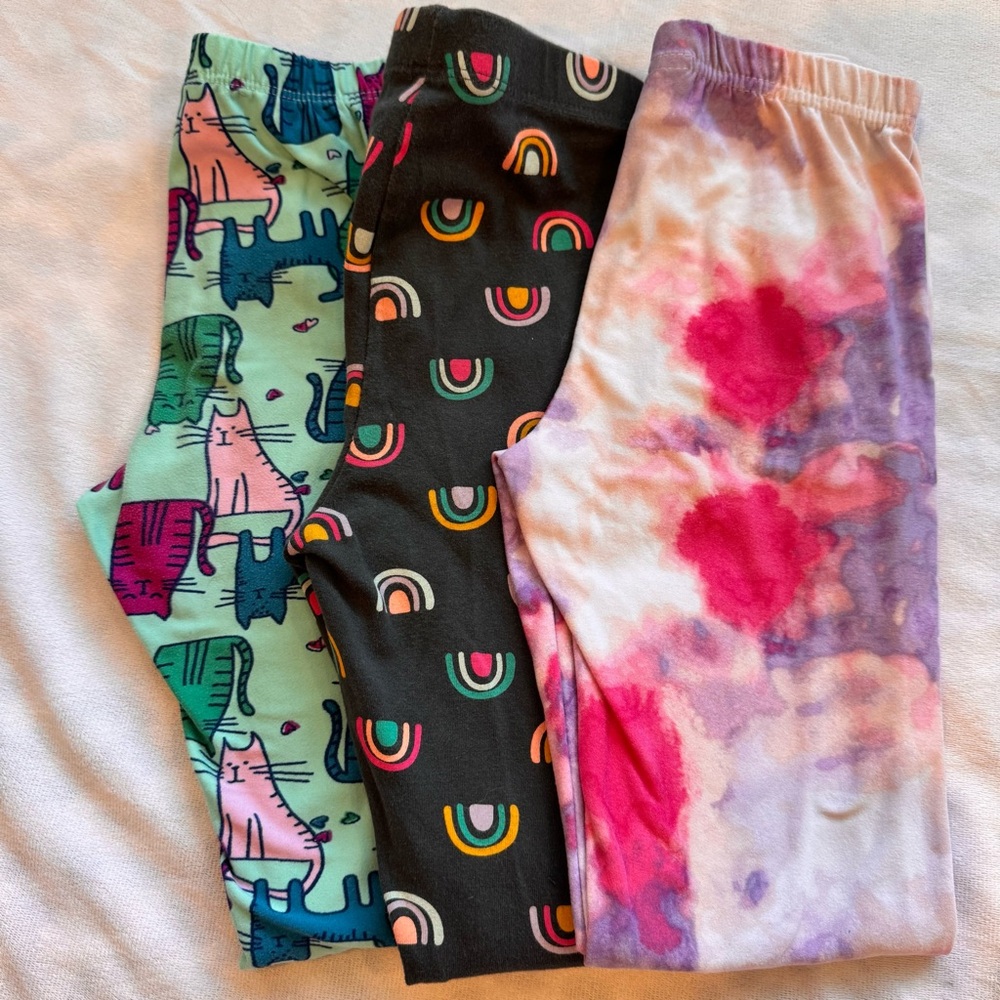Colorful Kids Leggings Set - 7/8